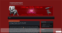 Desktop Screenshot of maamyesmaam.wordpress.com