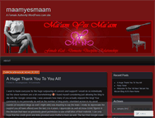 Tablet Screenshot of maamyesmaam.wordpress.com