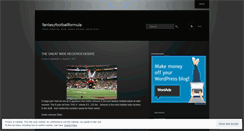 Desktop Screenshot of fantasyfootballformula.wordpress.com