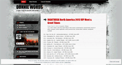 Desktop Screenshot of donniewords.wordpress.com