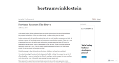 Desktop Screenshot of bertramwinklestein.wordpress.com