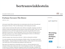 Tablet Screenshot of bertramwinklestein.wordpress.com