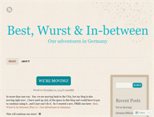 Tablet Screenshot of bestwurstandinbetween.wordpress.com
