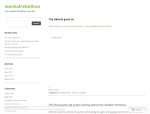 Tablet Screenshot of mentalrebellion.wordpress.com