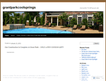 Tablet Screenshot of grantparkcoolsprings.wordpress.com