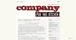 Desktop Screenshot of companypubandkitchen.wordpress.com