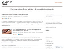 Tablet Screenshot of nomeiodocaos.wordpress.com