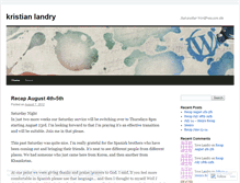 Tablet Screenshot of kristianlandry.wordpress.com