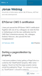 Mobile Screenshot of jonasweblog.wordpress.com