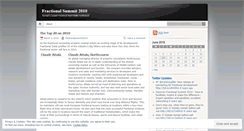 Desktop Screenshot of fractionalsummit2010.wordpress.com