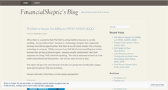 Desktop Screenshot of financialskeptic.wordpress.com