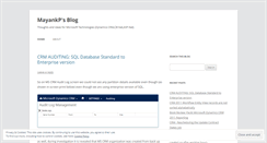Desktop Screenshot of mayankp.wordpress.com