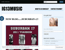 Tablet Screenshot of ig13music.wordpress.com