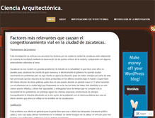 Tablet Screenshot of cienciaarquitectonica.wordpress.com