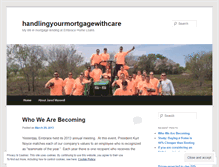 Tablet Screenshot of handlingyourmortgagewithcare.wordpress.com