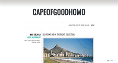 Desktop Screenshot of capeofgoodhomo.wordpress.com
