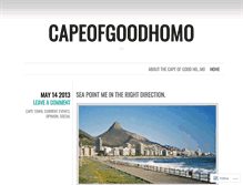 Tablet Screenshot of capeofgoodhomo.wordpress.com