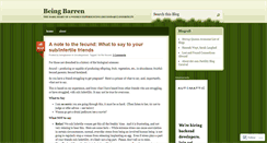Desktop Screenshot of beingbarren.wordpress.com