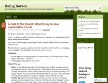 Tablet Screenshot of beingbarren.wordpress.com