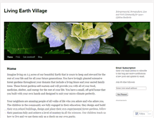 Tablet Screenshot of livingearthvillage.wordpress.com