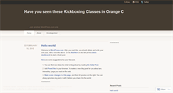 Desktop Screenshot of kickboxingclassesinorangecounty44.wordpress.com