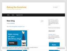 Tablet Screenshot of eatingthesunshine.wordpress.com