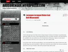 Tablet Screenshot of akusuhendar.wordpress.com