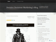 Tablet Screenshot of decisivedecisionsmarketing.wordpress.com