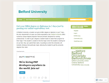 Tablet Screenshot of belforduniversity.wordpress.com