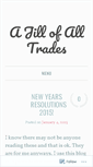 Mobile Screenshot of ajillofalltrades.wordpress.com