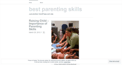 Desktop Screenshot of bestparentingskills.wordpress.com