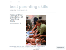 Tablet Screenshot of bestparentingskills.wordpress.com