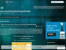 Tablet Screenshot of downloadfreexboxlivegoldcodes.wordpress.com