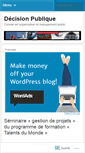 Mobile Screenshot of decisionpublique.wordpress.com