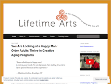 Tablet Screenshot of lifetimearts.wordpress.com