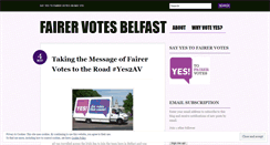 Desktop Screenshot of fairervotesbelfast.wordpress.com