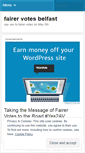 Mobile Screenshot of fairervotesbelfast.wordpress.com