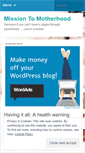Mobile Screenshot of missiontomotherhood.wordpress.com