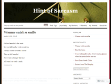 Tablet Screenshot of hintofsarcasm.wordpress.com