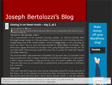 Tablet Screenshot of josephbertolozzi.wordpress.com