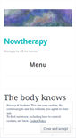 Mobile Screenshot of nowtherapy.wordpress.com