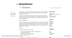 Desktop Screenshot of distanttunes.wordpress.com