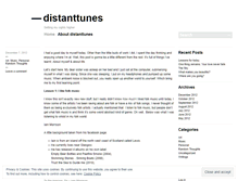 Tablet Screenshot of distanttunes.wordpress.com