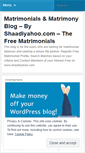 Mobile Screenshot of matrimonialsmatrimony.wordpress.com