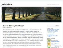 Tablet Screenshot of joelcollette.wordpress.com