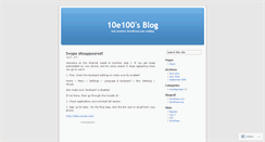 Desktop Screenshot of 10e100.wordpress.com