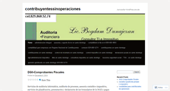 Desktop Screenshot of contribuyentessinoperaciones.wordpress.com