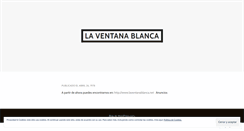 Desktop Screenshot of laventanablanca.wordpress.com