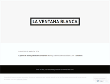 Tablet Screenshot of laventanablanca.wordpress.com