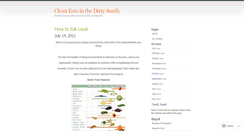 Desktop Screenshot of cleaneatsinthedirtysouth.wordpress.com